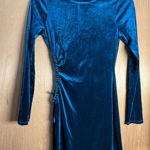 NWT sz Small Speechless TEAL Velvet Dress